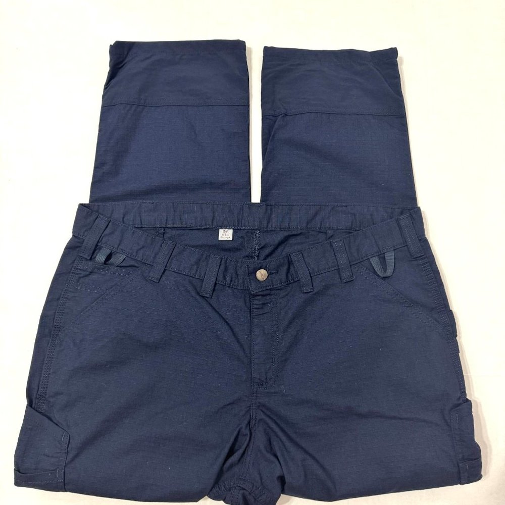 Carhartt NWOT Sz 16W Short Navy Women Rugged Flex Canvas Work Pants